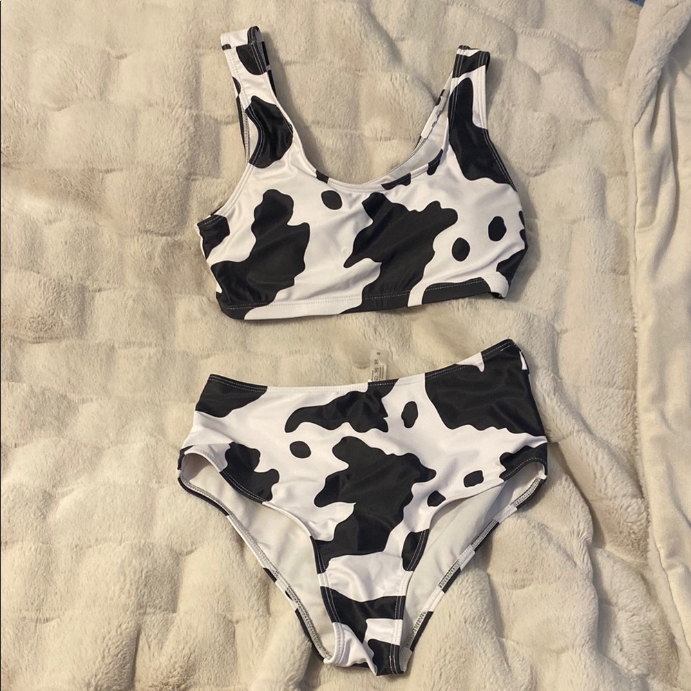 Cow Print Bikini / Bathing Suit Set